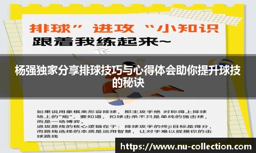 杨强独家分享排球技巧与心得体会助你提升球技的秘诀